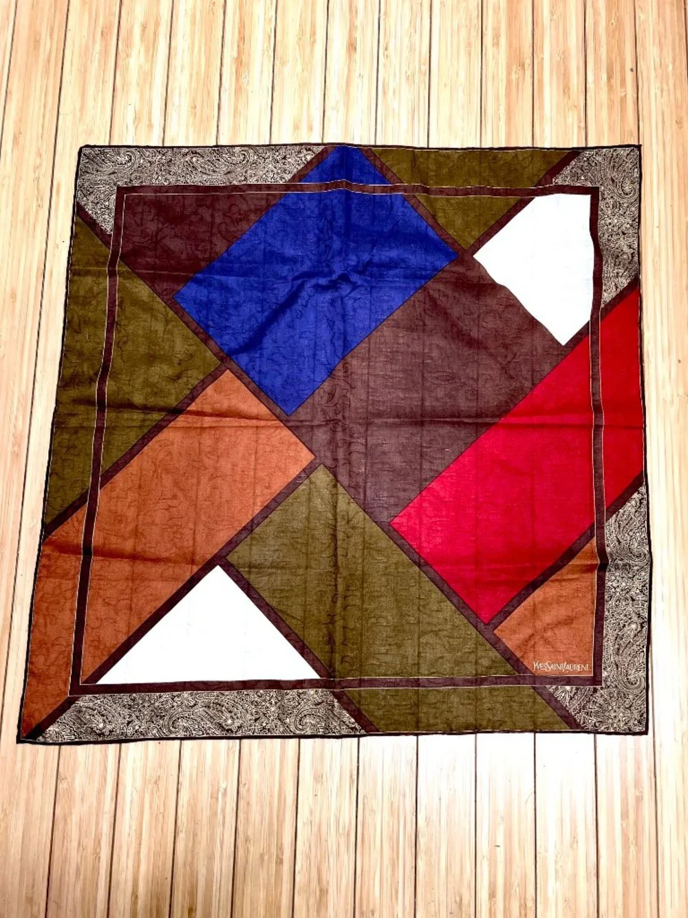 Yves Saint Laurent silk kerchief 5x21