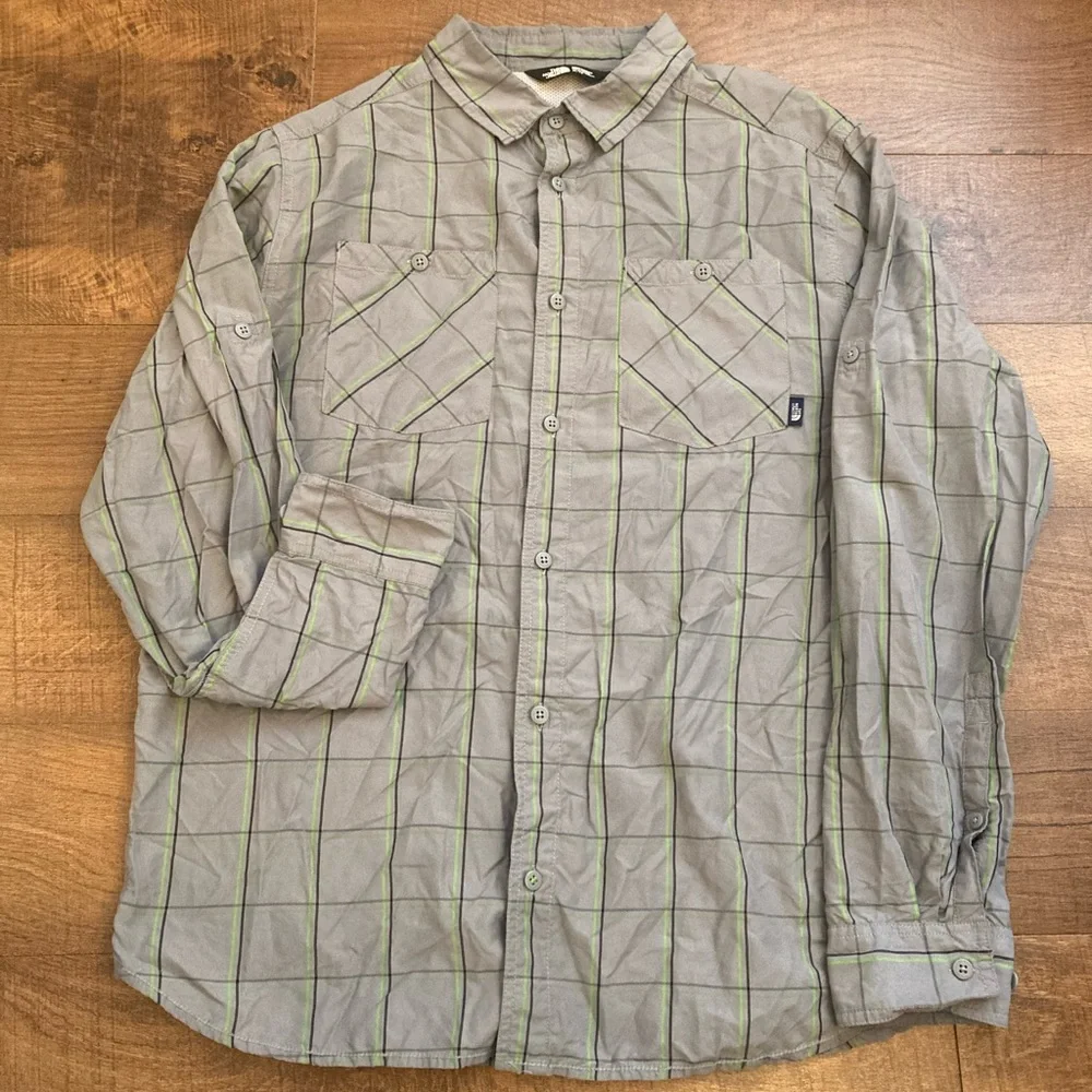 The North Face Button Down Long Sleeve Shirt Fishing Hiking Workwear Men’s L