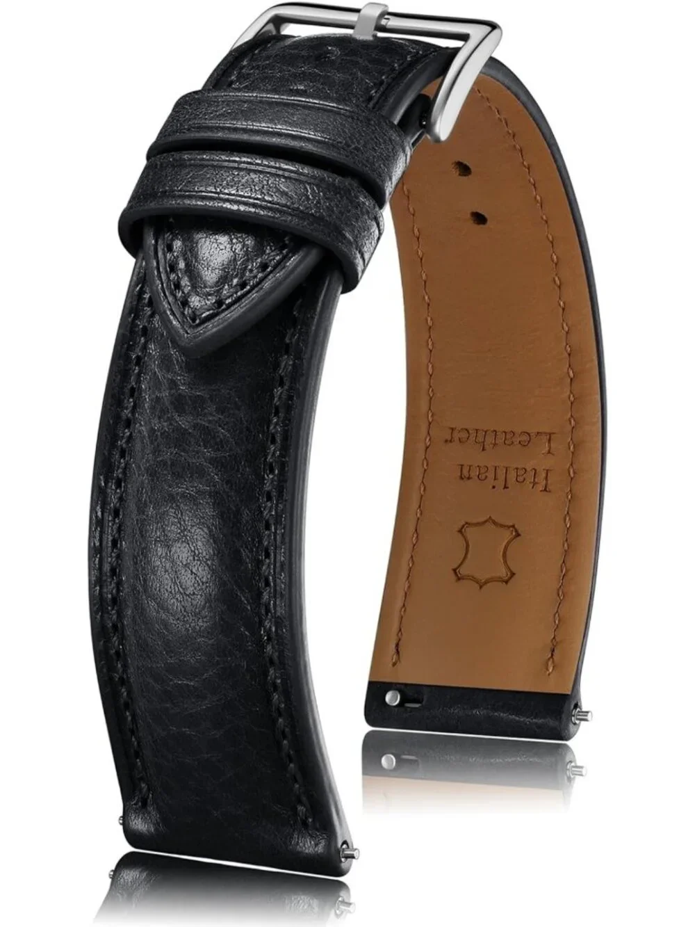 Genuine Italian Leather Watch Band - Vegetable-Tanned, Quick Release, 18mm-22mm