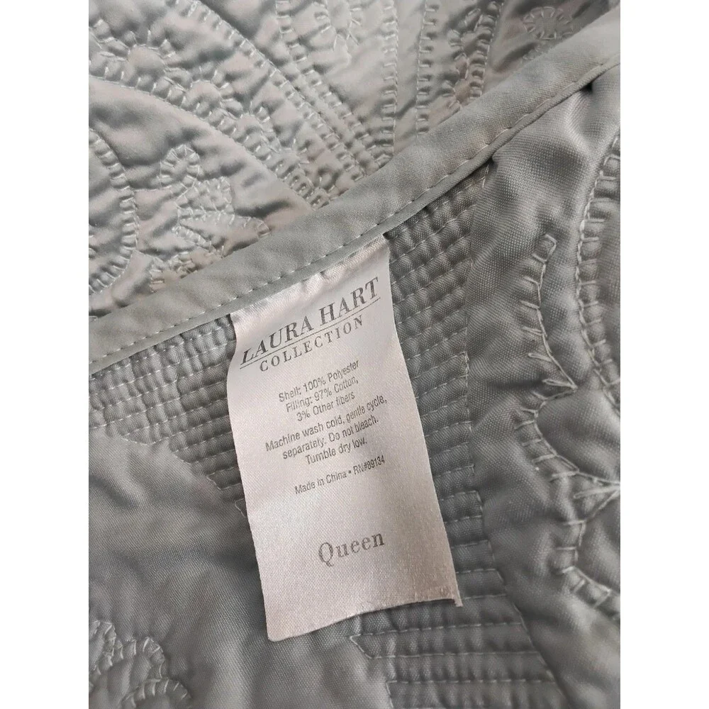 Laura Hart Queen Sea Glass Blue Comforter