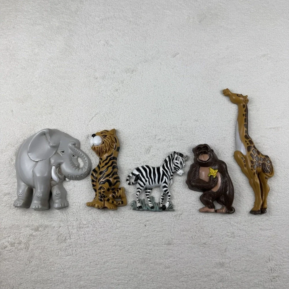 Vintage Burwood‎ Products Co Jungle Safari Animal Wall Art Lot- 90's Boho