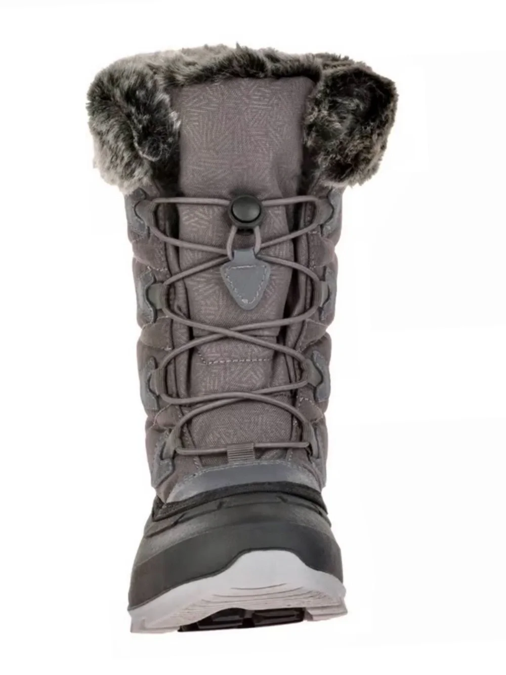 Kamik Women’s Gray and Black Insulated Winter Boots with Faux Fur Cuff brand new