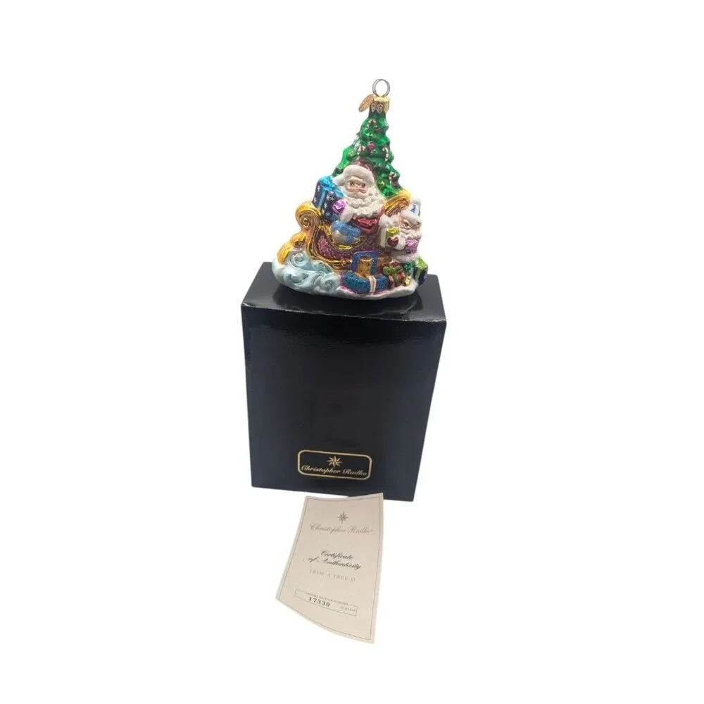 Christopher Radko Trim A Tree-O Limited Edition Ornament With Stand