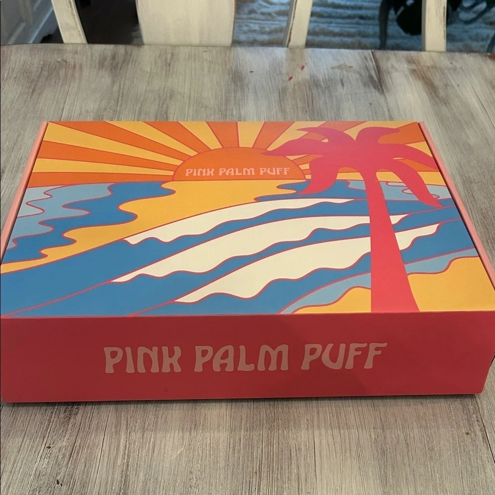 Pink Palm Puff box bag