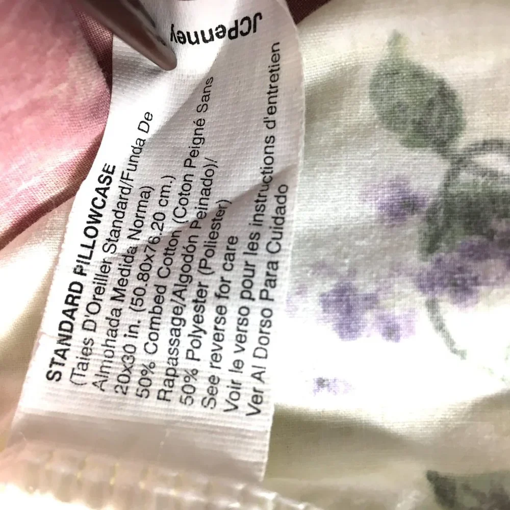 80’s VTG Pillowcases Cottagecore Romantic Roses Flower / Cream