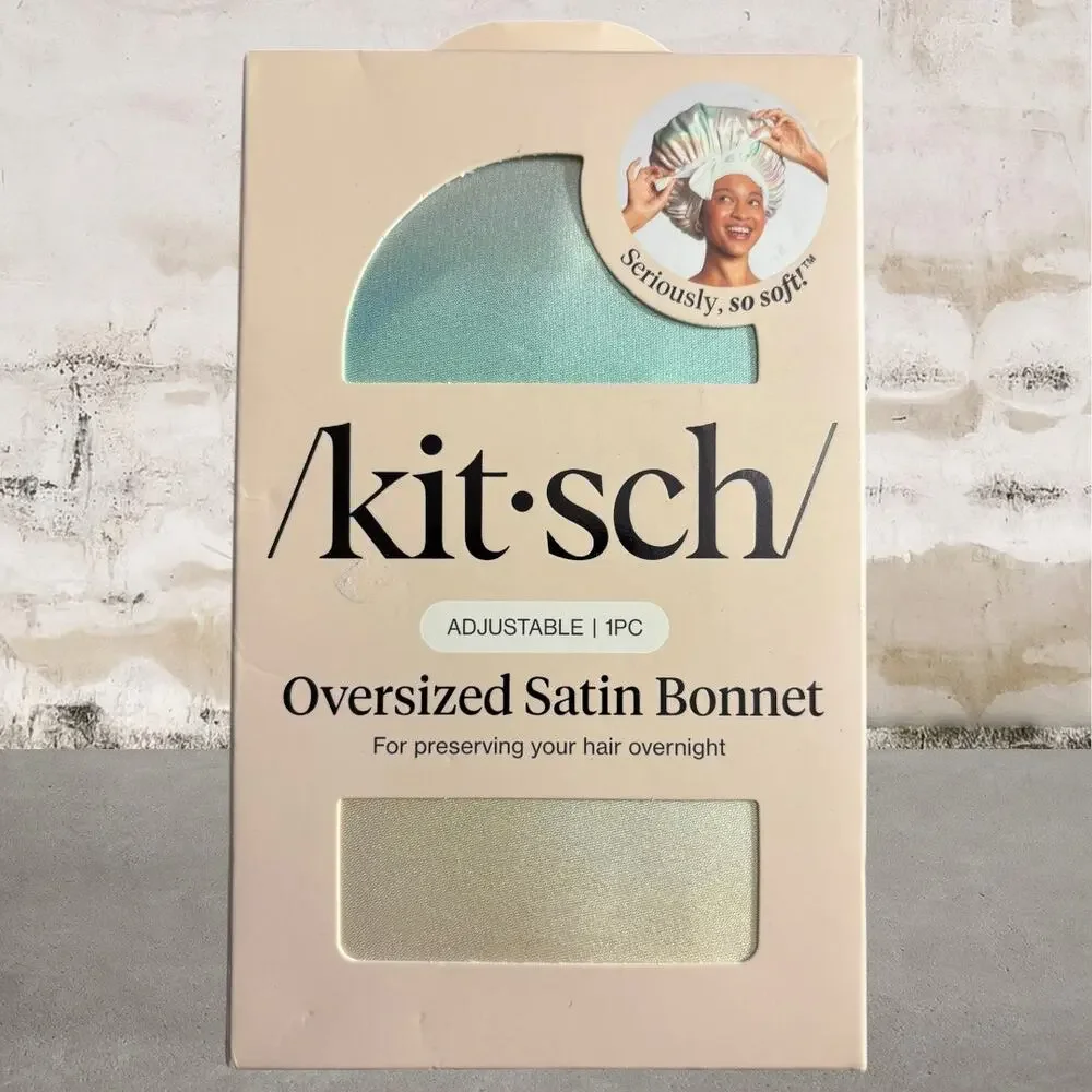 Kitsch Aura Oversized Satin Bonnet NIB