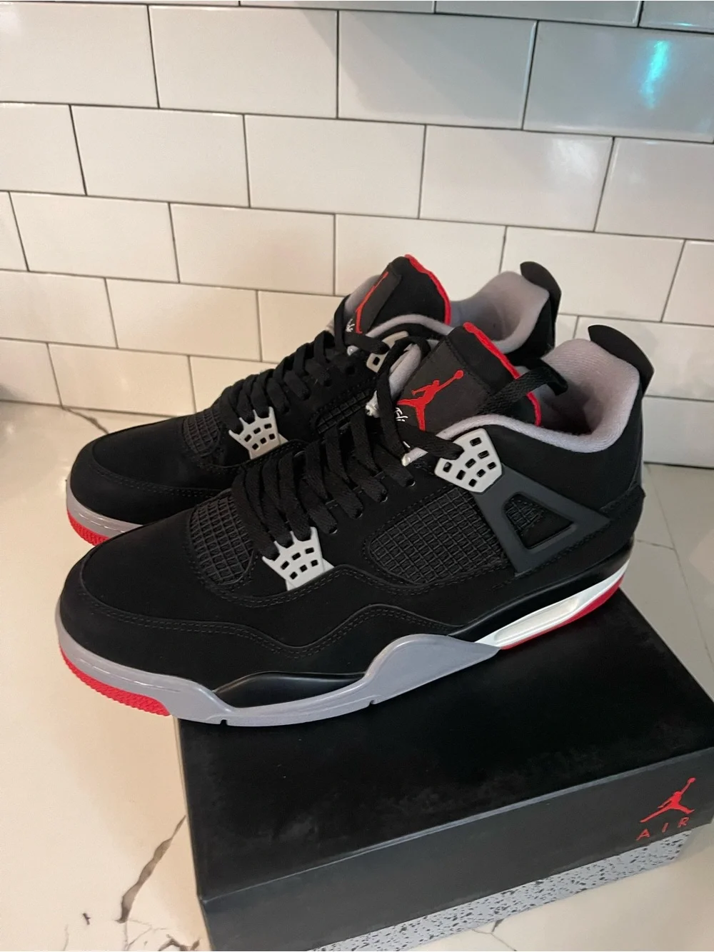 Men’s Retro 4 OG Bred Size 12.