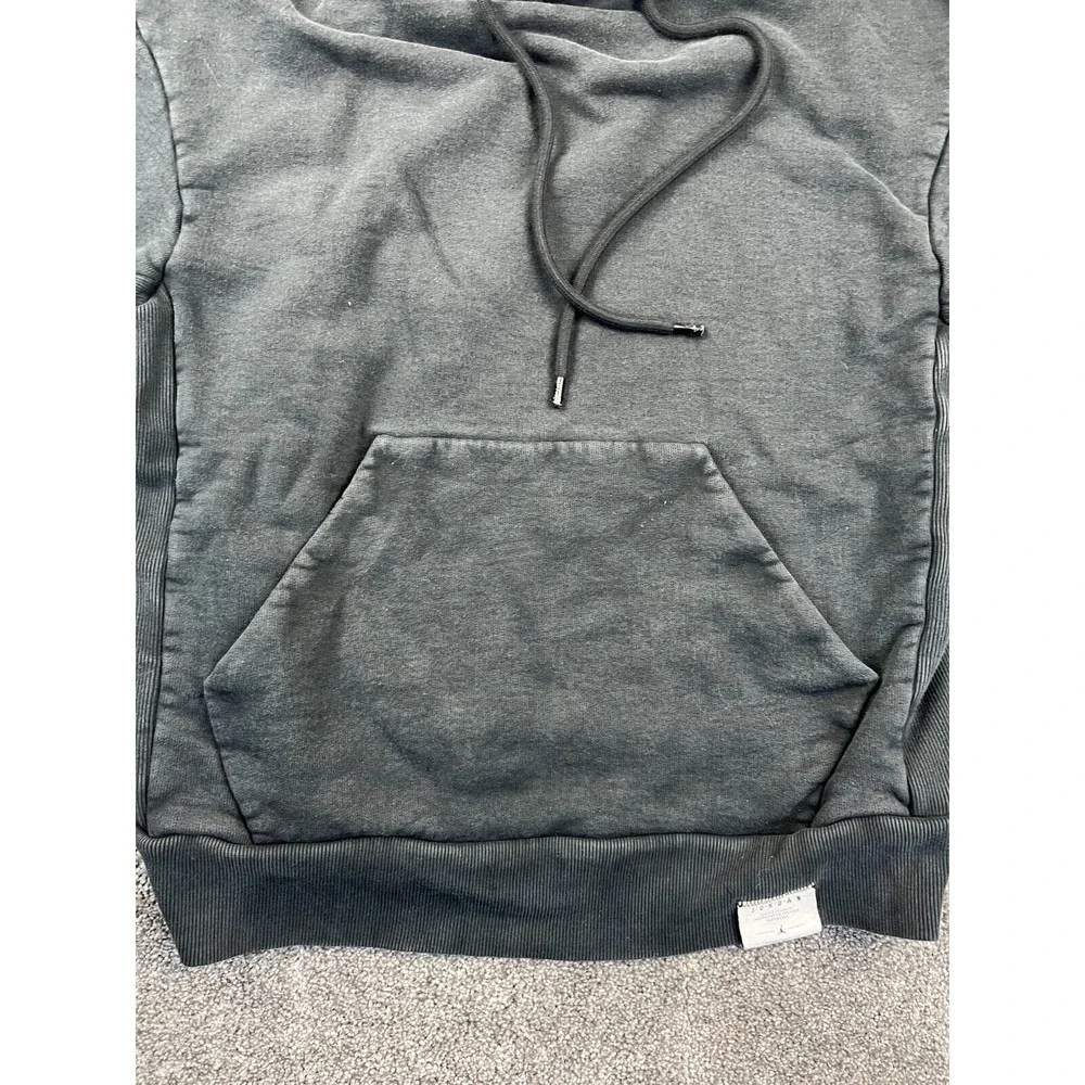 Jordan Hoodie Men Small Black Washed Terry Cotton Sweatshirt Casual Training Gym