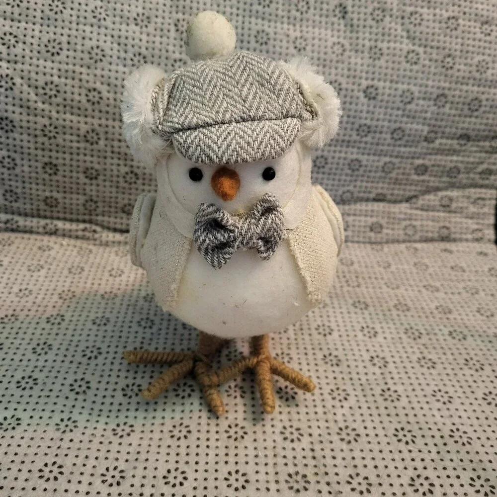 Wondershop Featherly Friends Bird. Christmas. Tweed hat