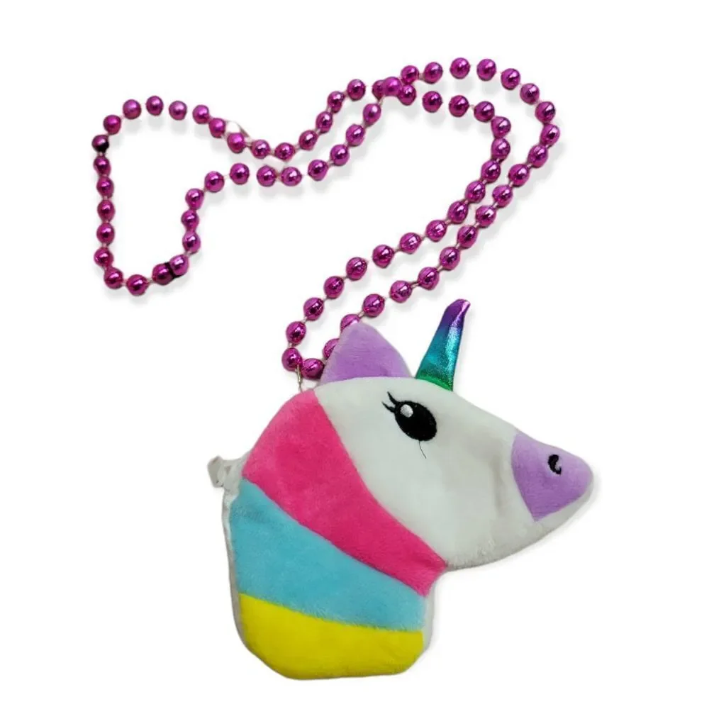 Unicorn coin purse on necklace