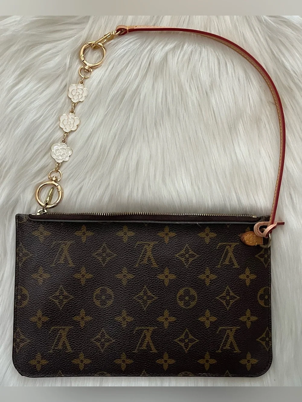 LOUIS VUITTON Monogram Brown Pouchette Hobo Mini Bag Pouch Baguette