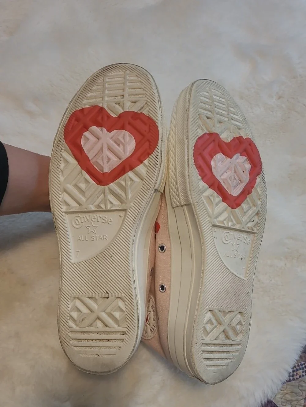 Converse High Top Chuck 70 Bling Accent Valentine Hearts Sneakers