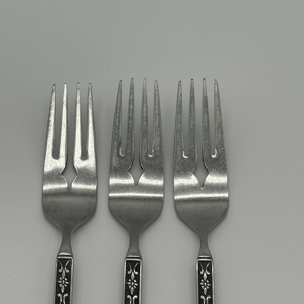 Grand Prix Siboney MCM Stainless Flatware Japan Salad Fork 3 Set 1960s