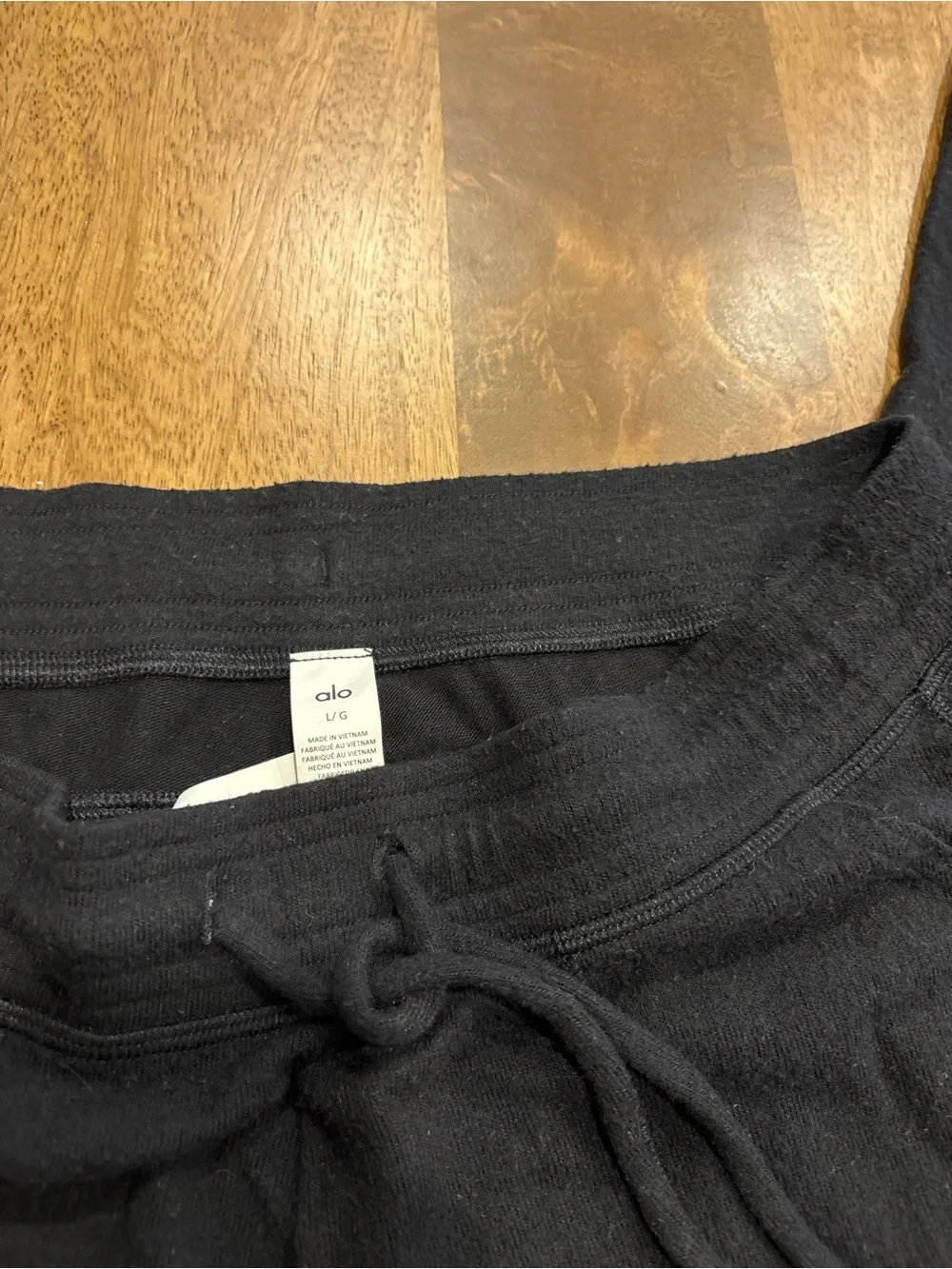 ALO Yoga Black Drawstring Waist Lounge Pants