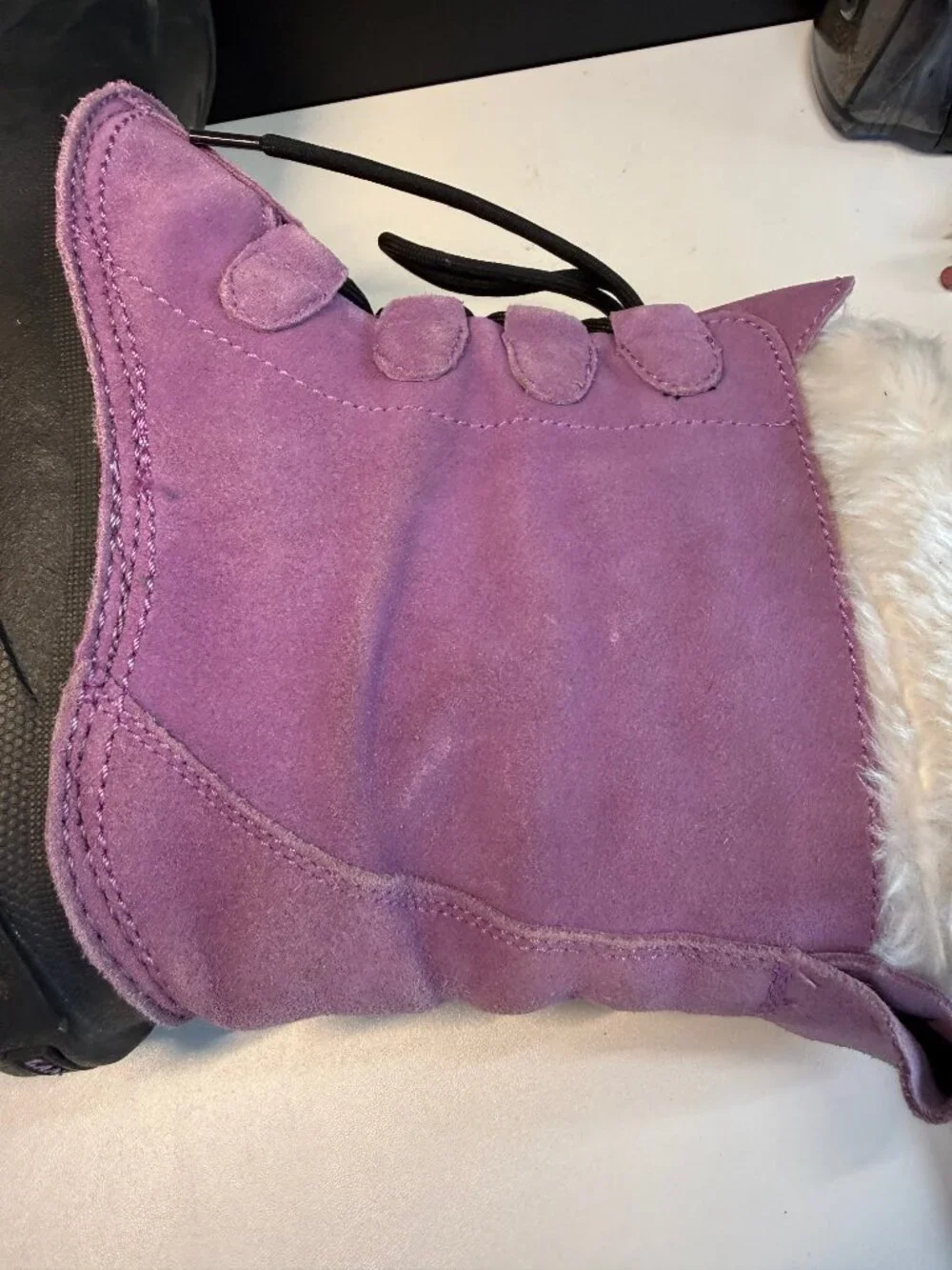 Lands End Girls Size 7 Purple Waterproof Insulated Winter Snow Boots