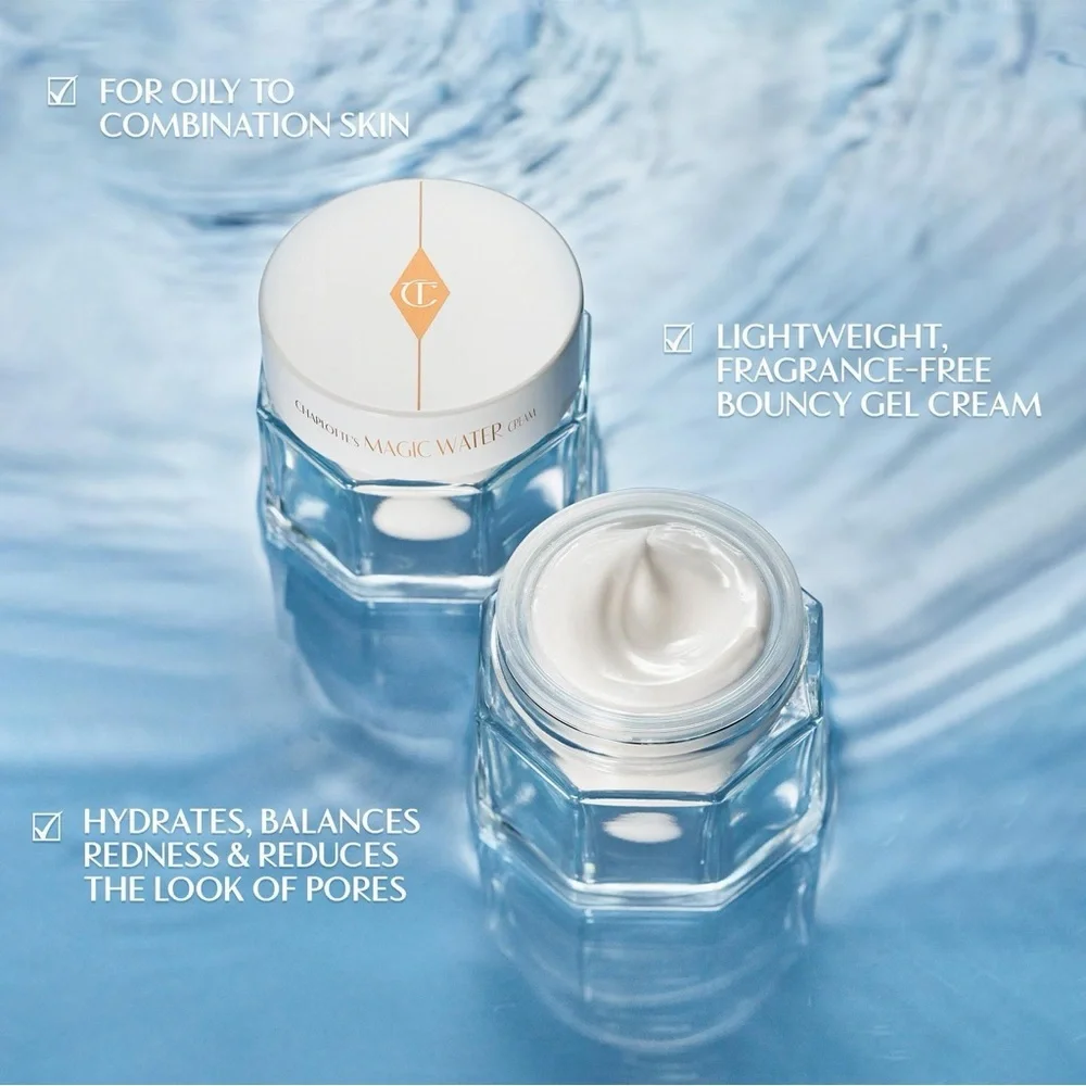 ✨ Charlotte Tilbury Charlotte’s Magic Water Cream – 0.5 oz / 15 mL ✨