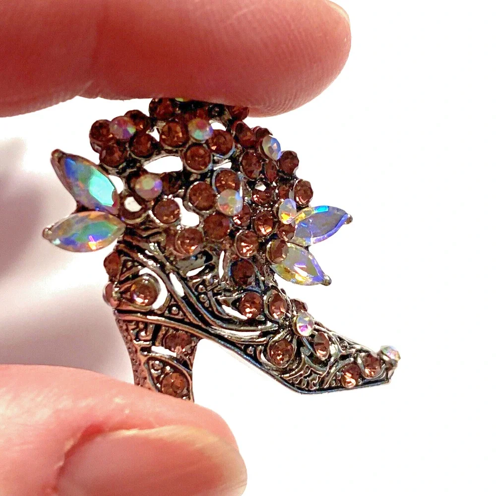 Vintage rhinestone boot