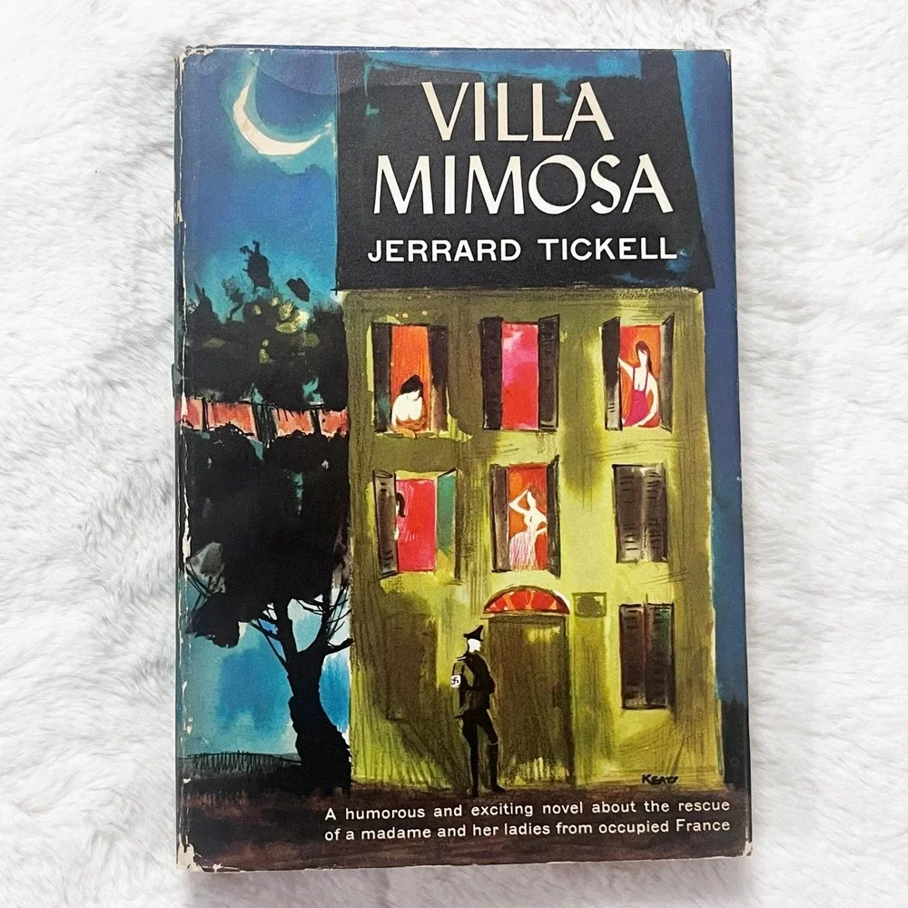 Villa Mimosa Jerrard Tickell 1960 First Edition Hardcover Fiction Book WWII