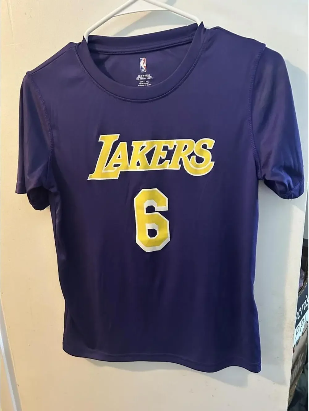LeBron James Los Angeles Lakers t-shirt jersey, size 10 years #basketball #laker