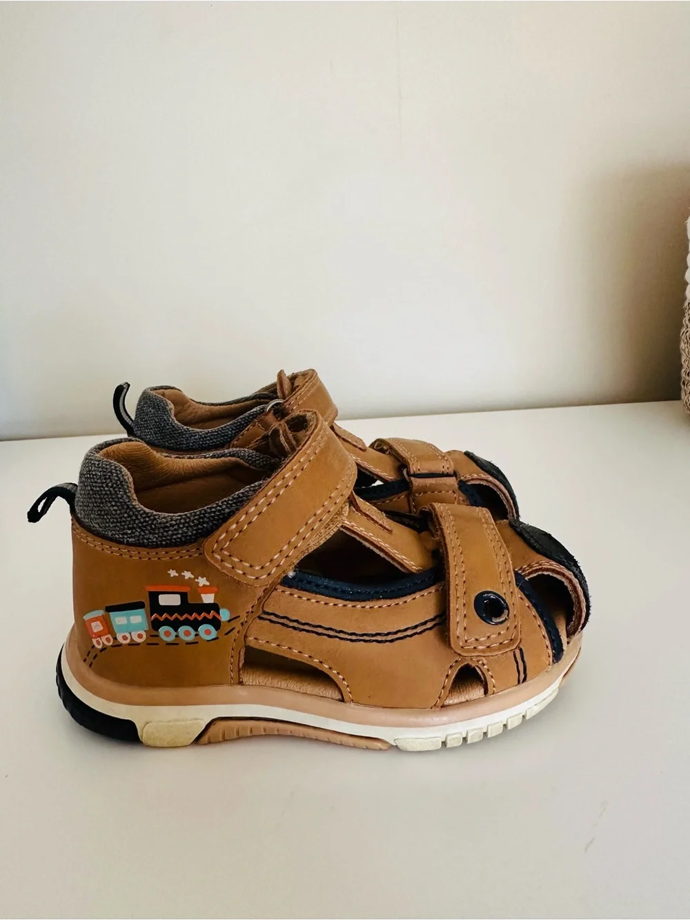 Baby Boy Brown Closed Toe Summer Shoes - 6 Toddler