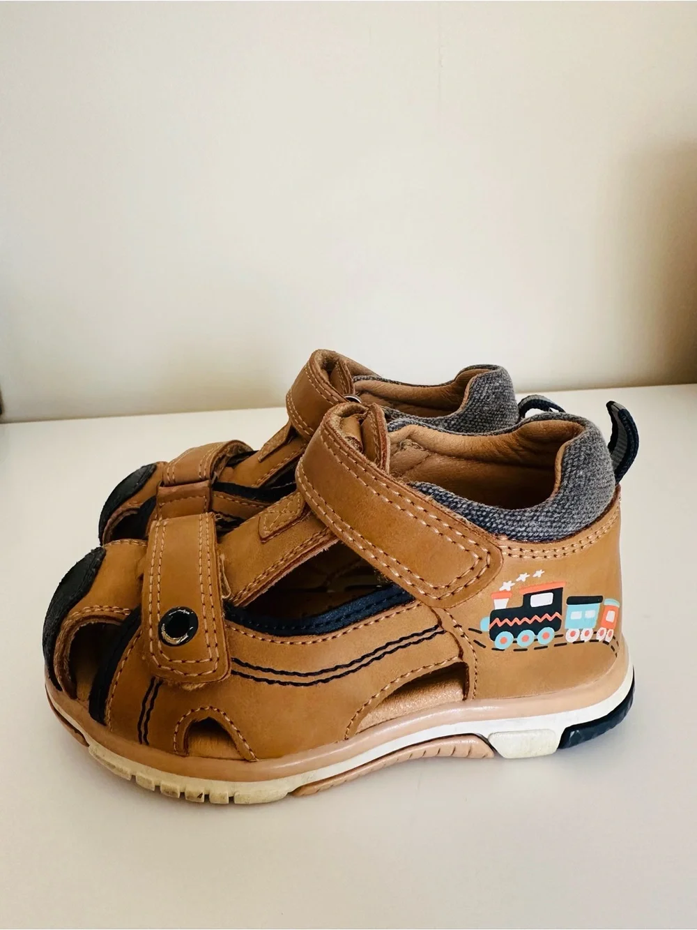 Baby Boy Brown Closed Toe Summer Shoes - 6 Toddler