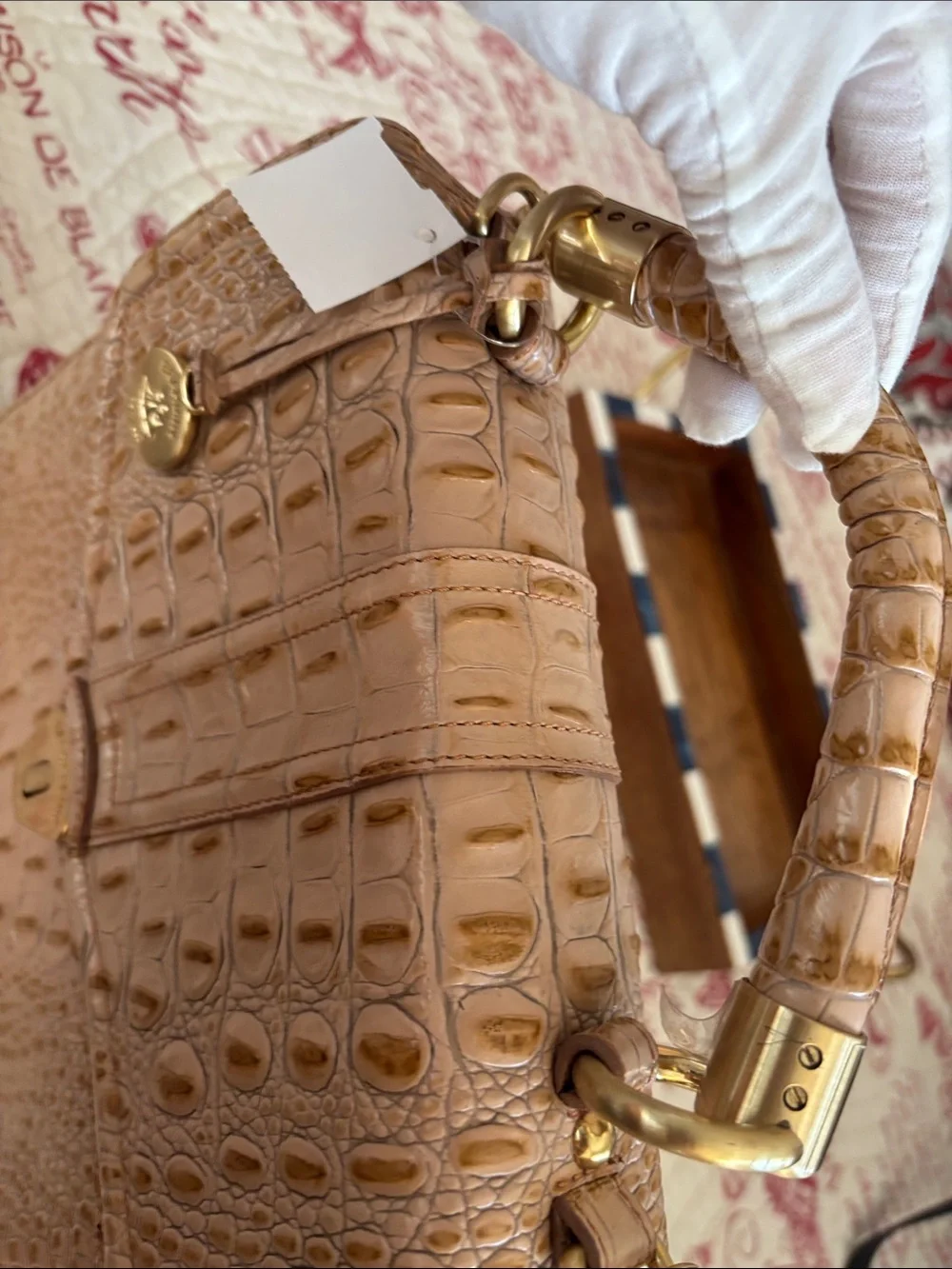 Brahmin leather structured