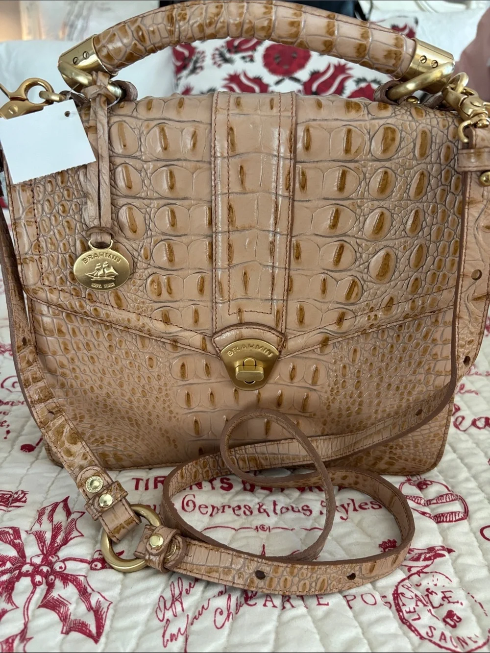 Brahmin pocket turnlock wear
