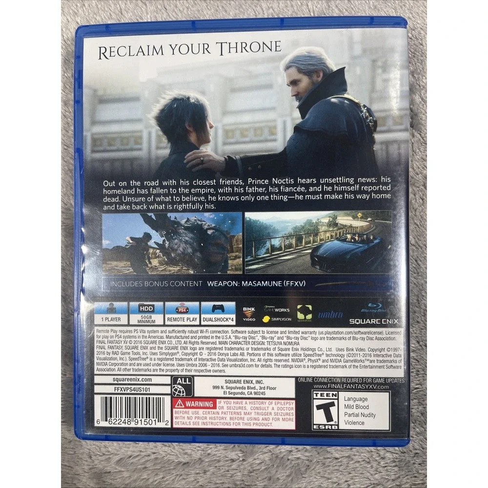 Final Fantasy XV - Sony PlayStation 4