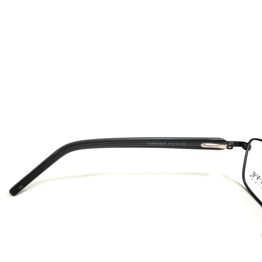 Genevieve Eyeglasses Frames MITZIE MATTE BLACK Rectangular Full Rim 51-18-135