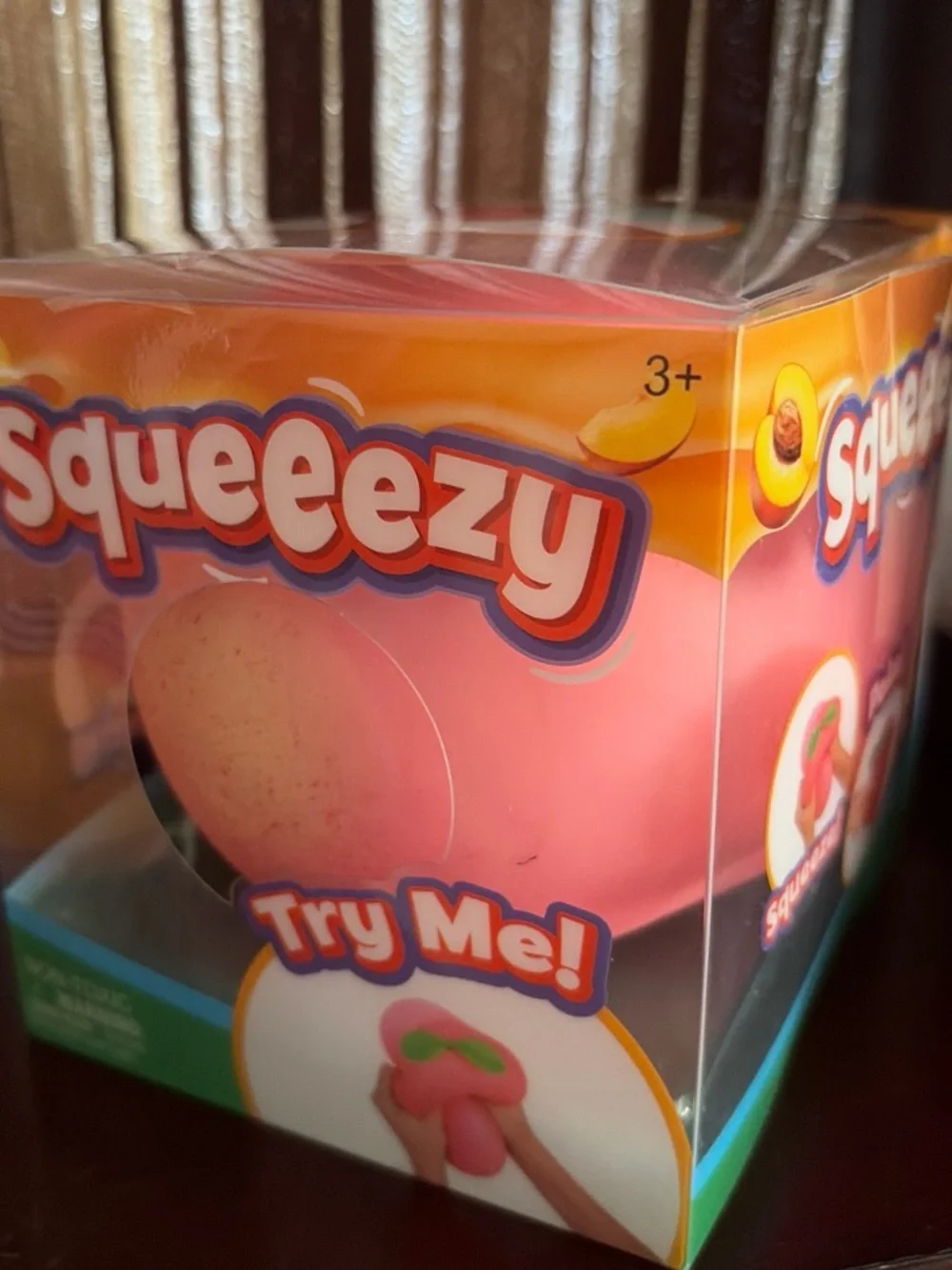 Squeeze squeezy peach