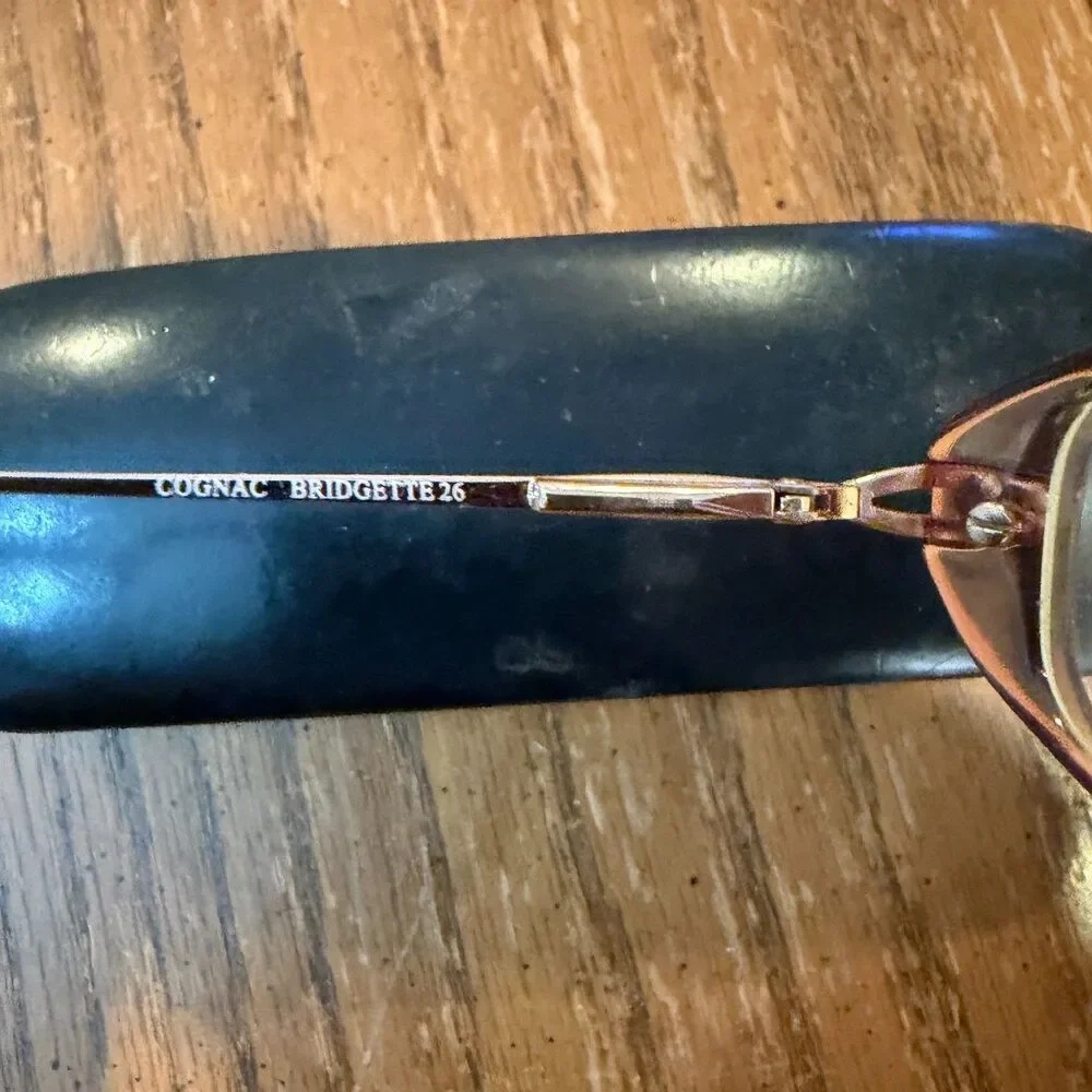 Continental Design Titanium LE Bridgette 26 Cognac Eyeglasses Frames w/ Case