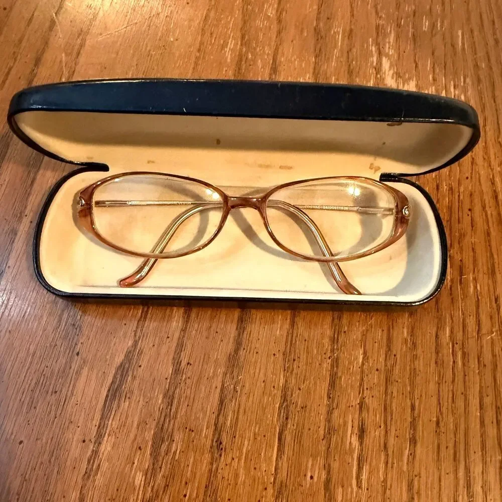 Continental Design Titanium LE Bridgette 26 Cognac Eyeglasses Frames w/ Case