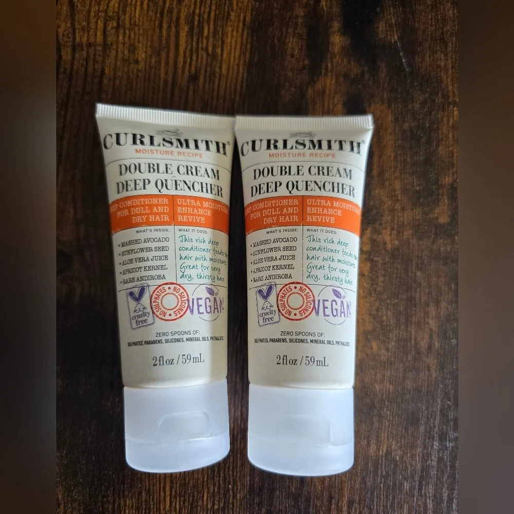 NEW! Curlsmith,  Double Cream Deep Quencher - 2fl oz/59ml - BUNDLE of 2!