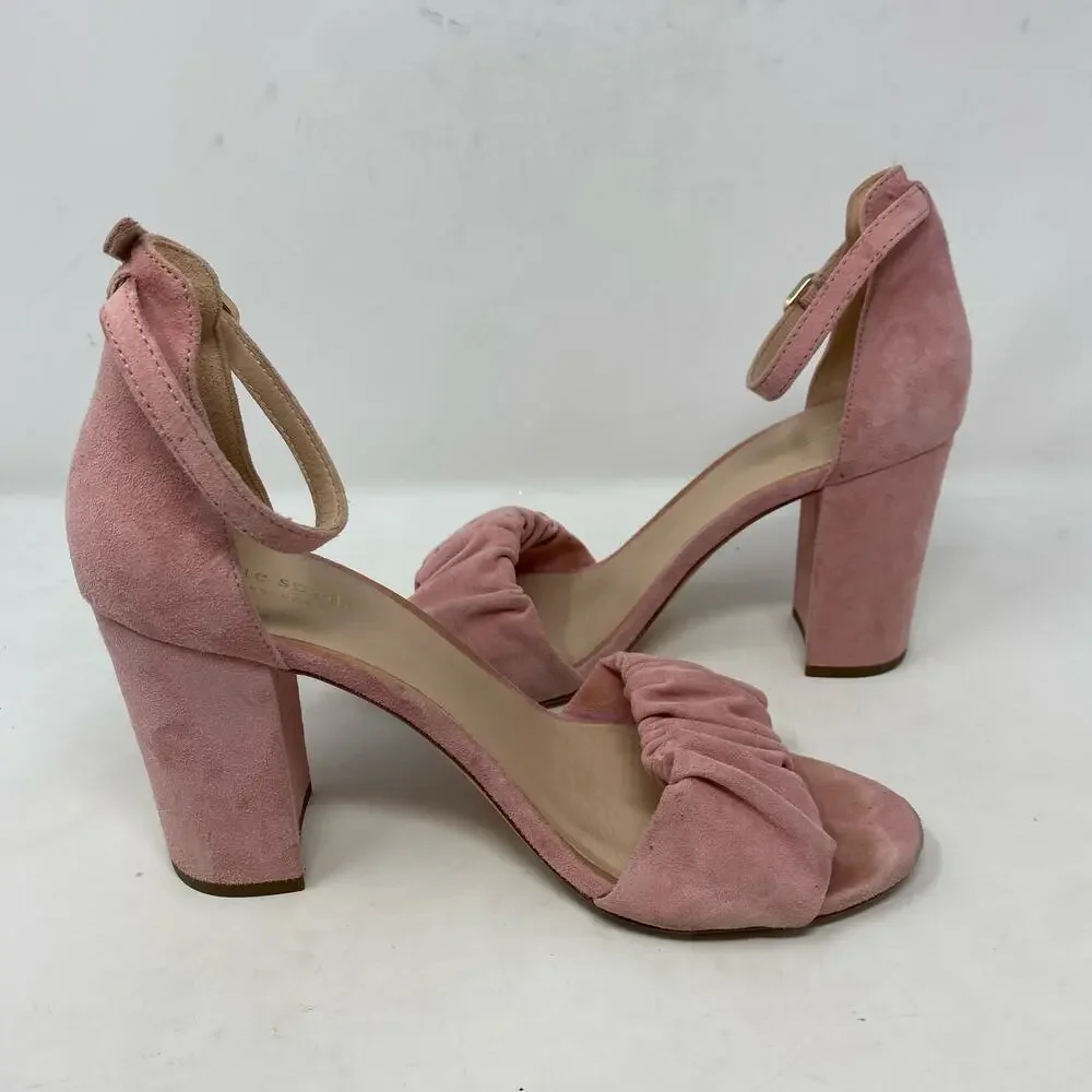 Kate Spade Mona Pink Sandal Suede Heels Pumps Womens Size 8.5