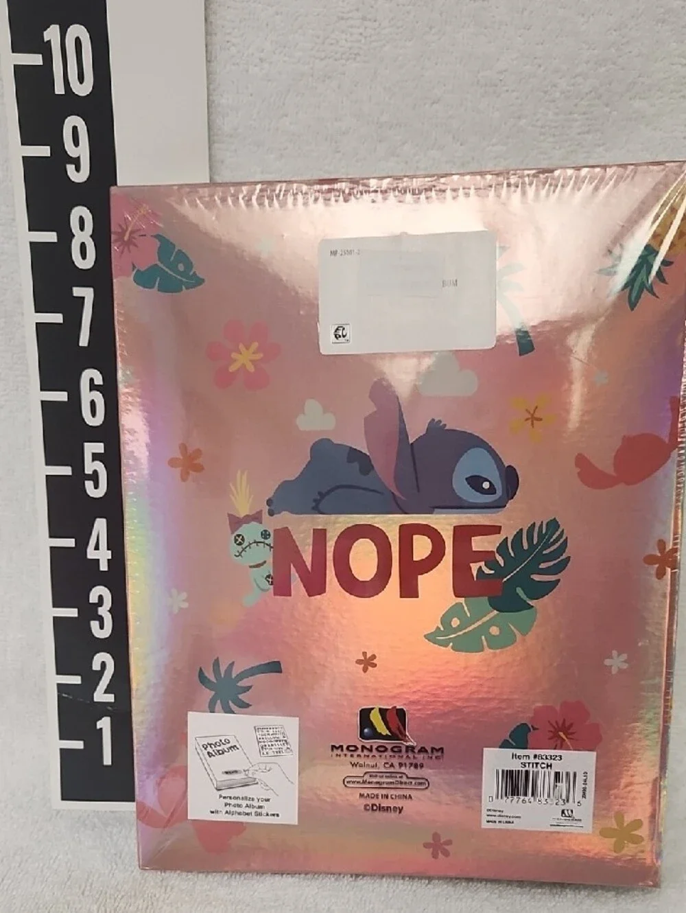 Disney Stitch Holographic Folder Blue Gray Pink