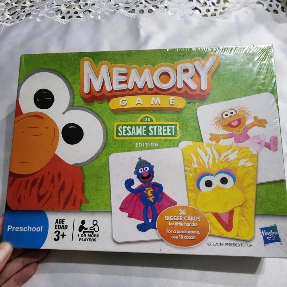 Hasbro Sesame Street Memory Game 2011 Edition 36 Large Cards Preschool Ages 3+