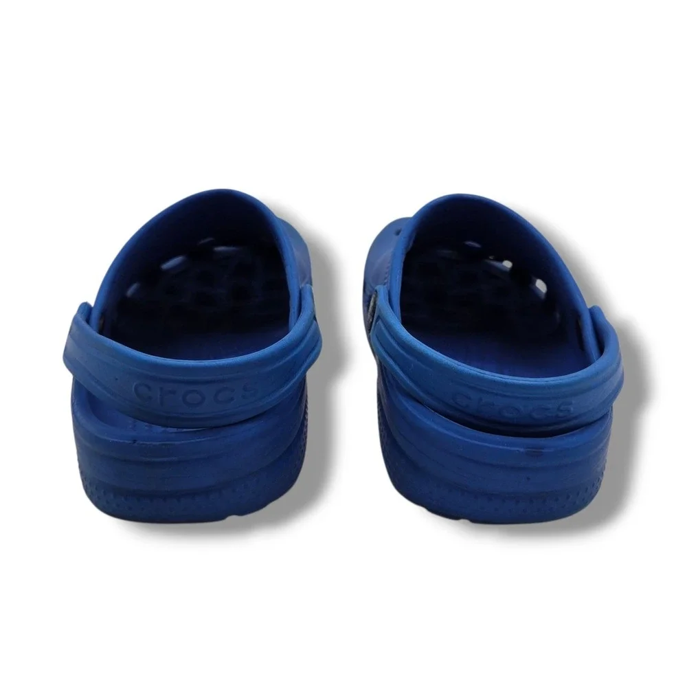 Crocs‎ Classic Clog Charms Youth 1 Blue Slip On Charms
