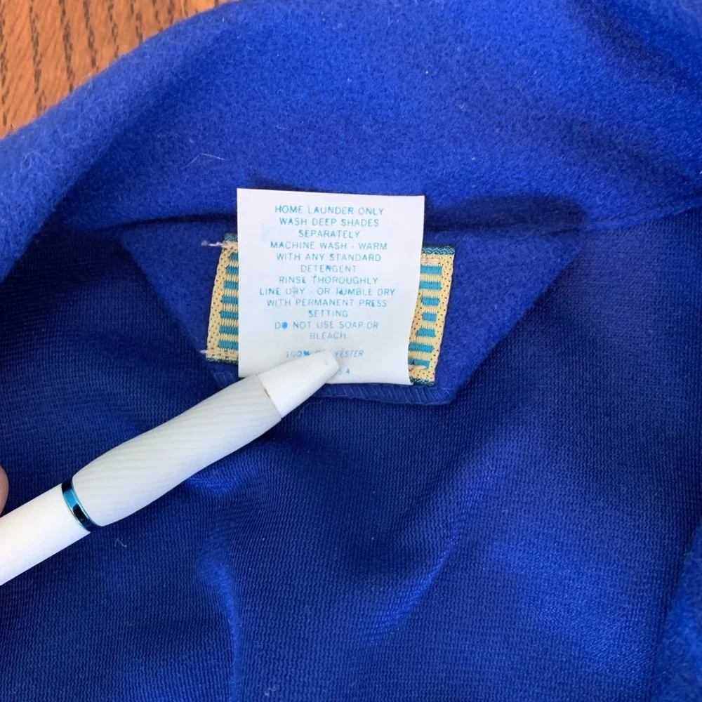 Vtg Tom & Jerry Boys Robe NWT Size 16 Made USA Crest On Pocket Blue W‎ Red Trim