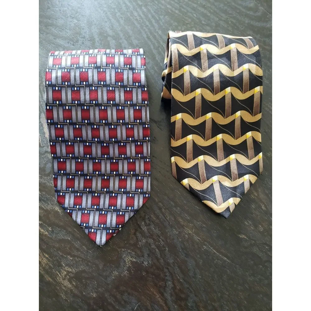 Two Silk ties An Alyssa Layne Design Silk Ties 2‎