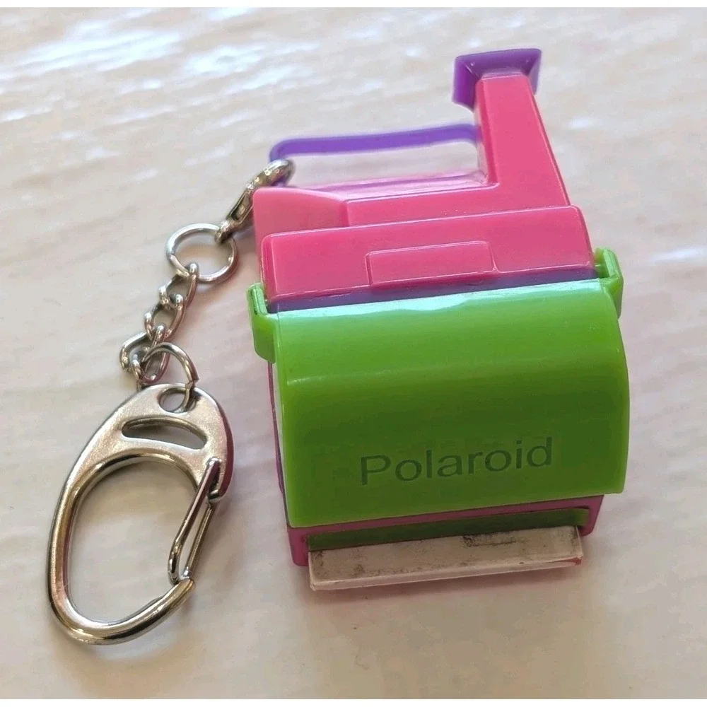 Polaroid Camera Keychain Lot OneStep + Barbie Mini Photo Eject‎ Toy