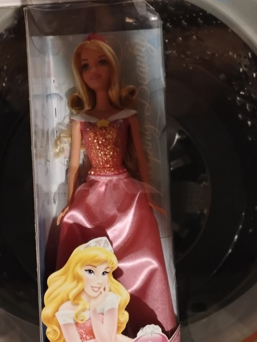 Disney Aurora Doll in Pink Glitter and Satin Gown