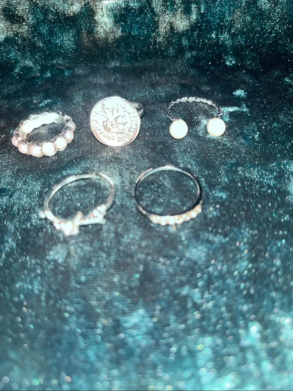 5 Piece Costume Fashion Ring Lot 5