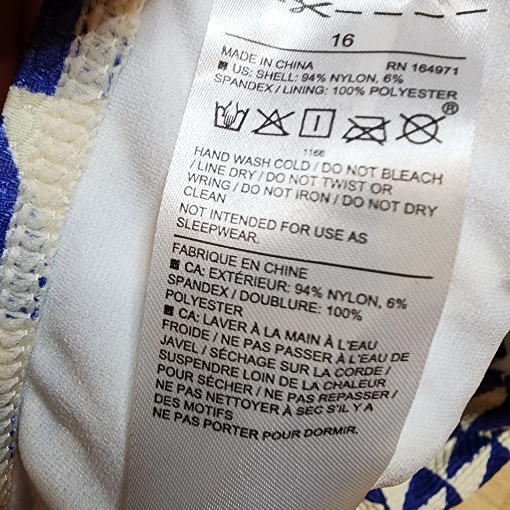 NWT‎ Janie and Jack Blue White Geo Printed 2 peice bikini set. Kids size 16.