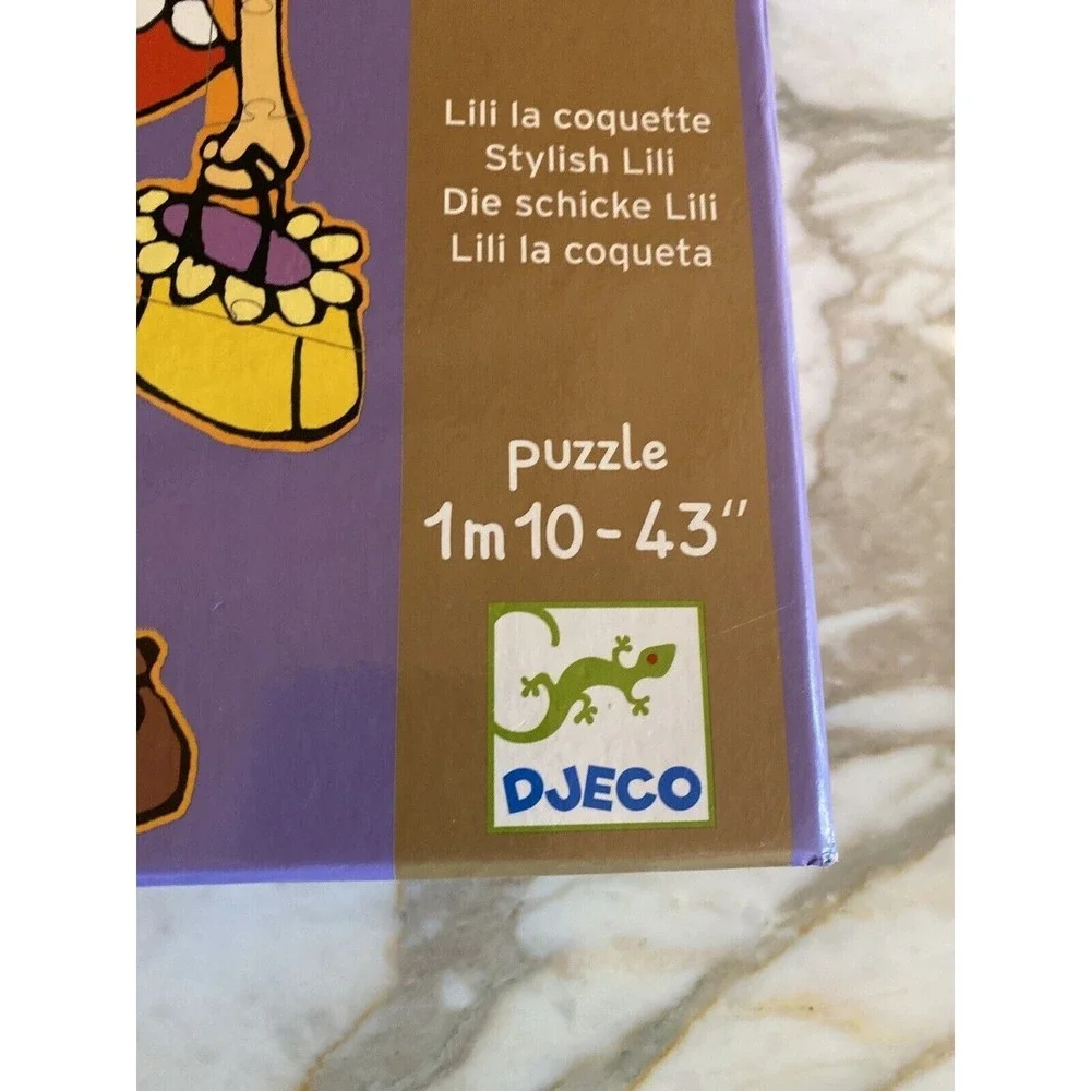 Djeco 27-Piece Stylish Lili Giant Puzzle For Ages 4+‎