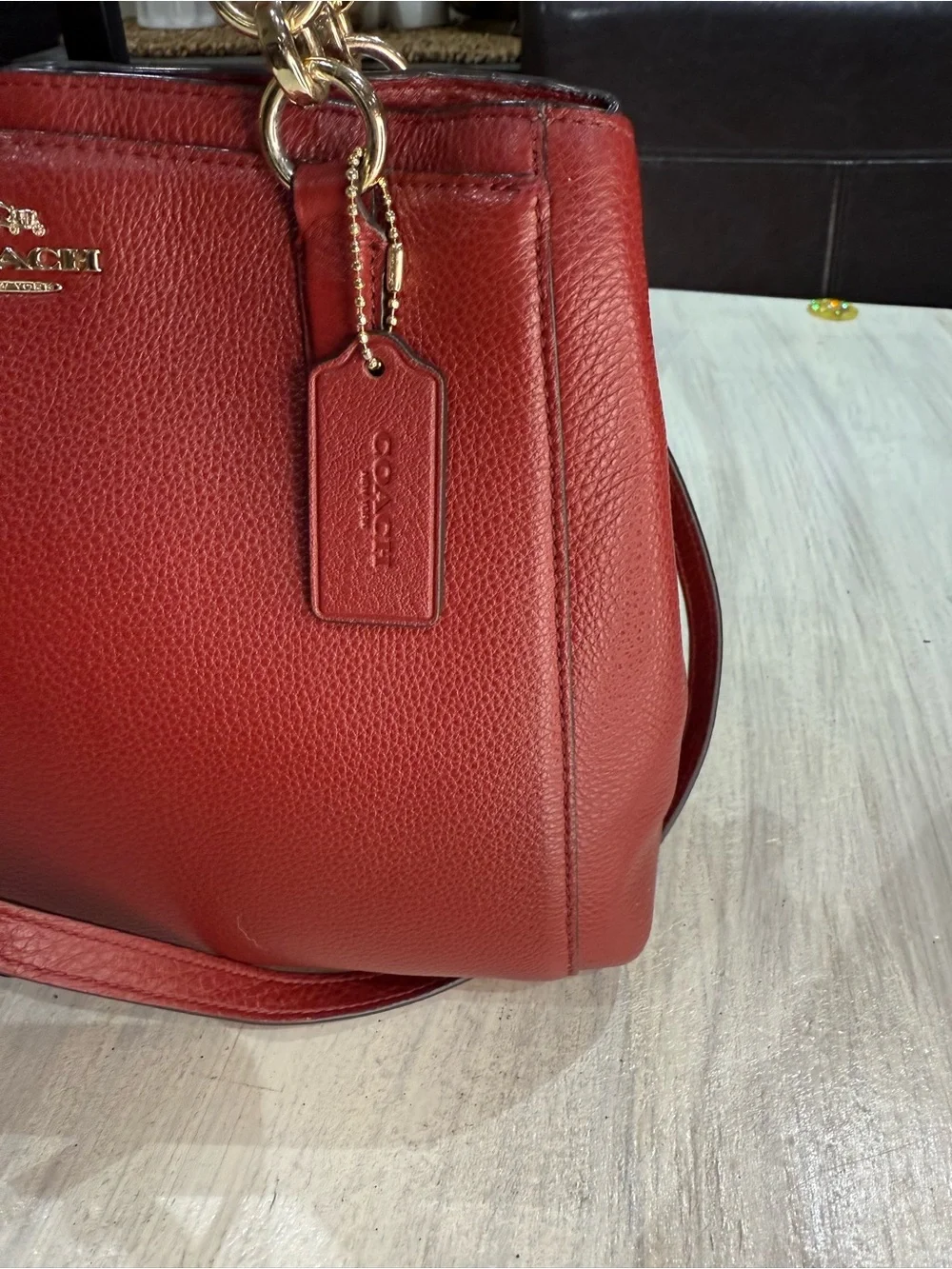 Coach pebbled leather