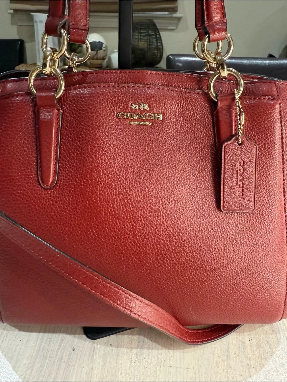 Coach pebbled leather