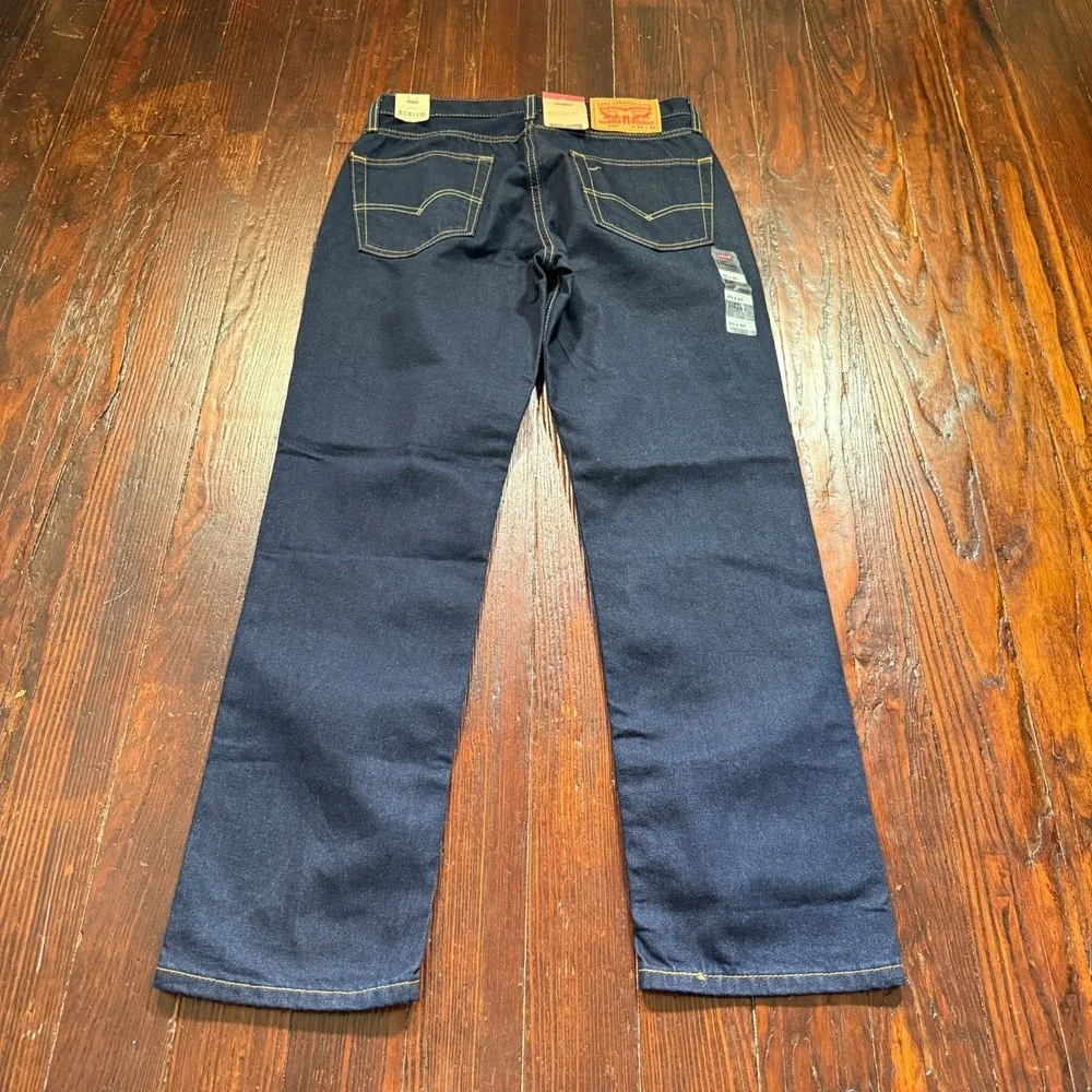 NWT Levis 514 Jeans Mens 30x30 Blue Dark‎ Wash Straight Leg Stretch Denim Pants