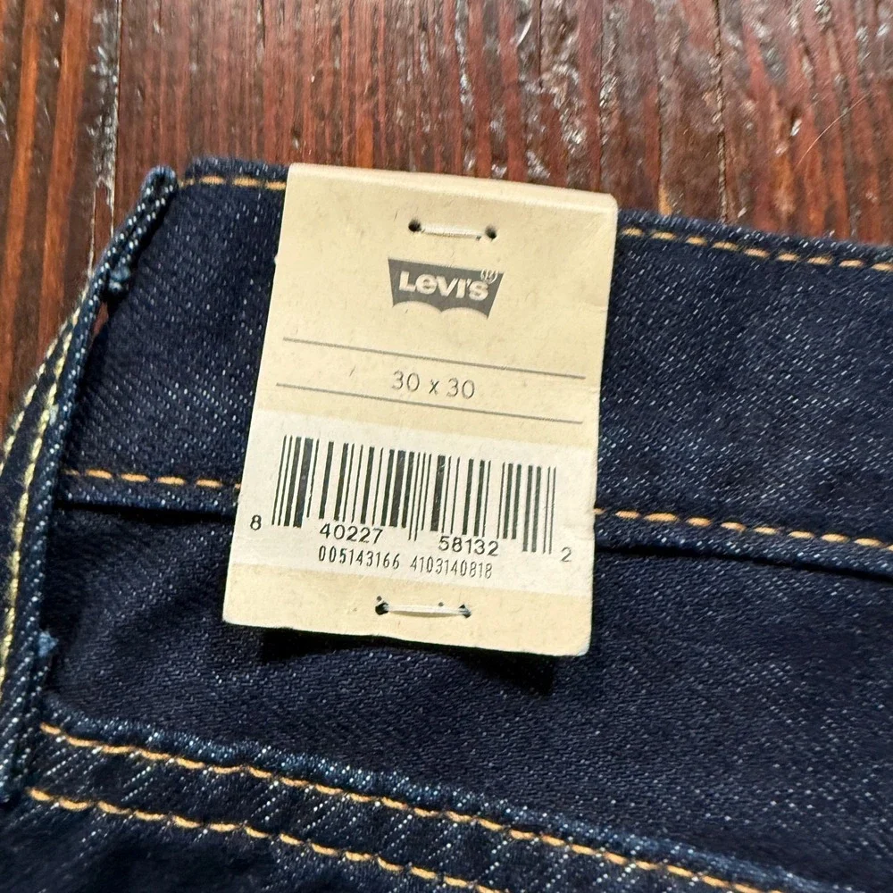 NWT Levis 514 Jeans Mens 30x30 Blue Dark‎ Wash Straight Leg Stretch Denim Pants
