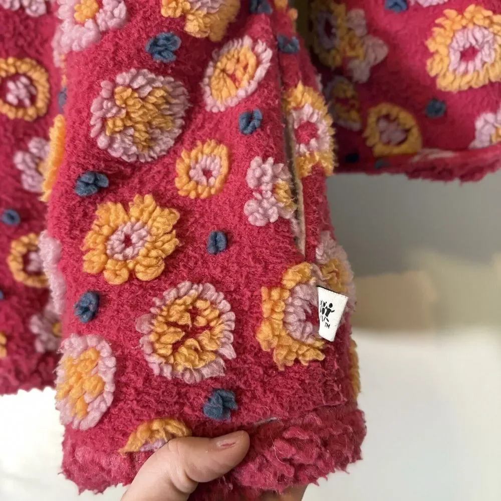 Vintage Corky & Company‎ Girls Pink Flower Jacket Outerwear Size 6x