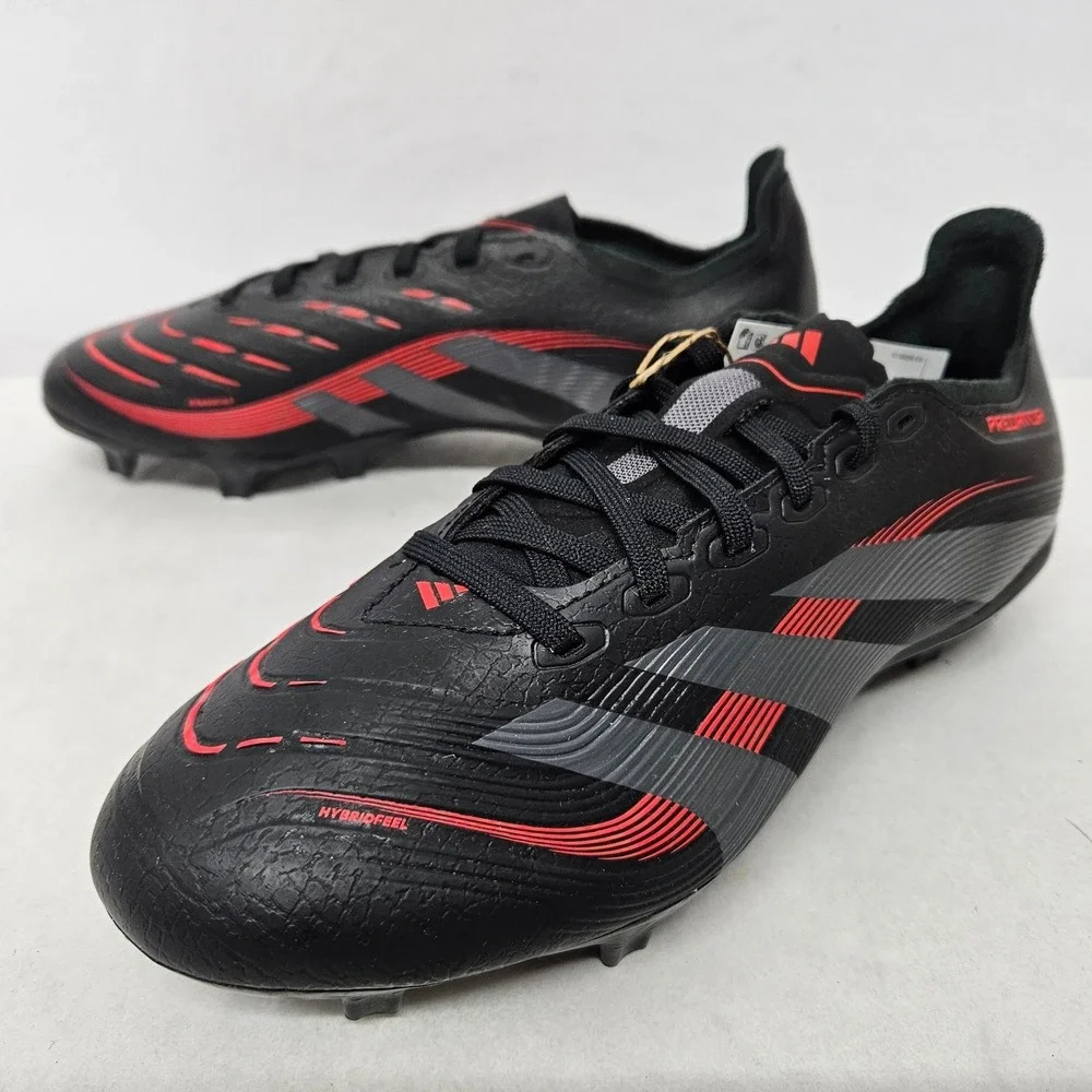 Adidas Predator‎ League FG/MG Soccer Cleats ID1328 Black Grey Red Men's Sz 7
